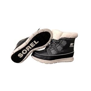 Sorel Womens Explorer Carnival Waterprrof Mid Warm Fleece Snow Boots Quarry 6.5